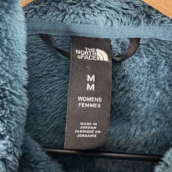 The North Face Full Zip Osito Fleece Teddy Fuzzy Jacket Women's Size Medium Blue - Picture 4 of 5